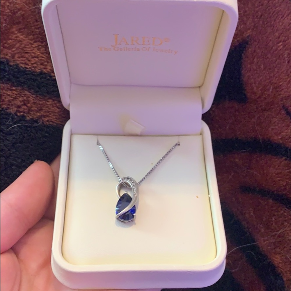 Sapphire and Diamond Pendant Necklace *REAL*